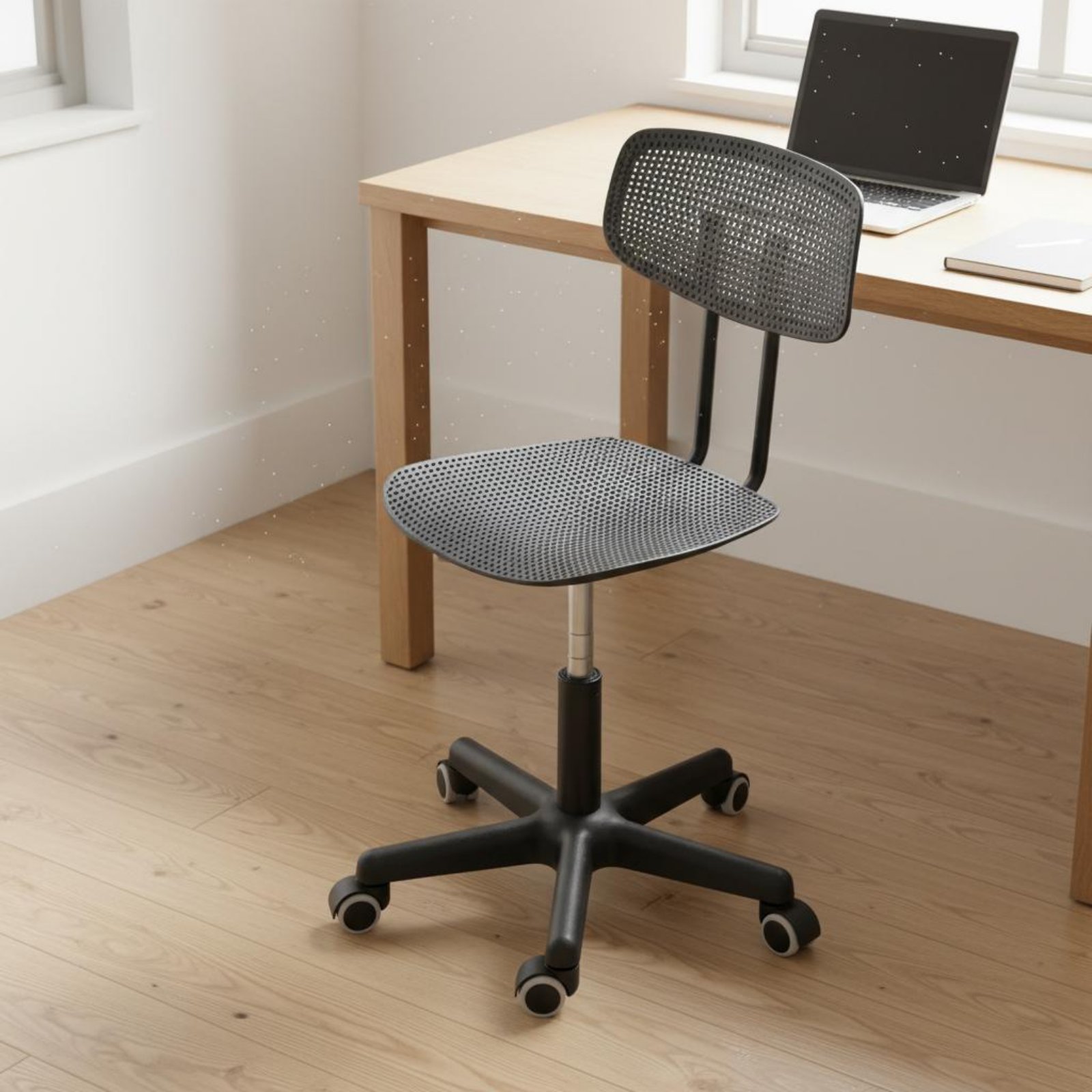 Office Furniture - 調節可能なローリングデスクチェア、通気性のあるデザイン、回転式チェア、省スペース、防水、ティーン向け