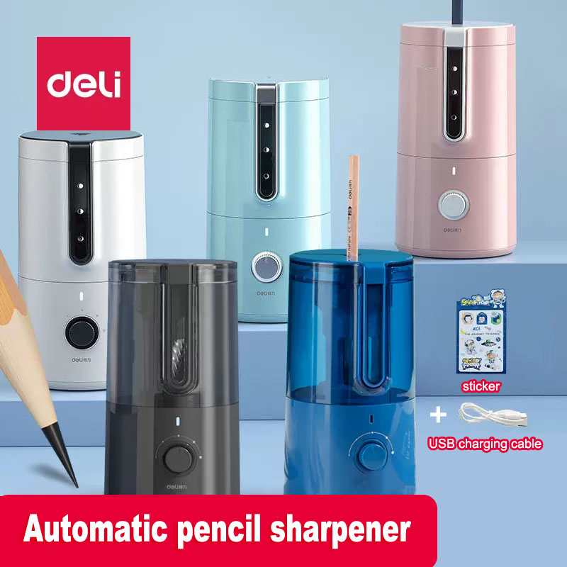 Electric Pencil Sharpener Usb - Deli-電気鉛筆削り,色付き,学校,オフィス用の鉛筆削り