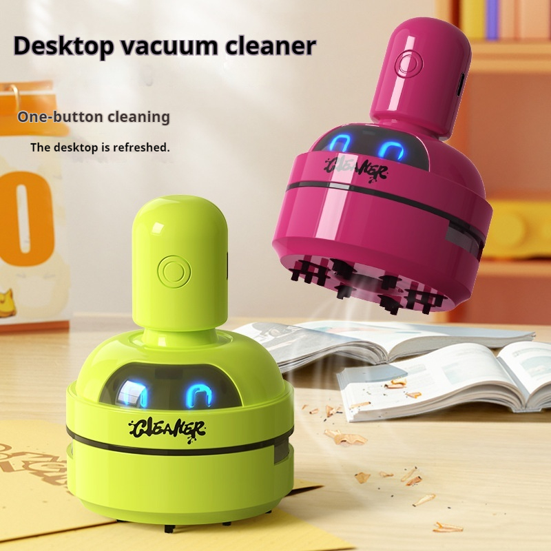 Mini Desktop Vacuum Cleaner For Eraser Dust - 新バージョン漫画ミニポータブルデスクトップ掃除機、鉛筆の消しゴムかすやホコリの除去に、キーボード、机、テーブルの清掃用品