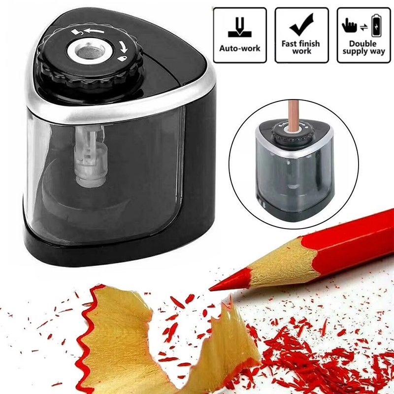 Electric Pencil Sharpener Usb - 電動鉛筆削り器 ポータブル 自動 デスクトップ 6mm-8mm対応 スチール刃付き