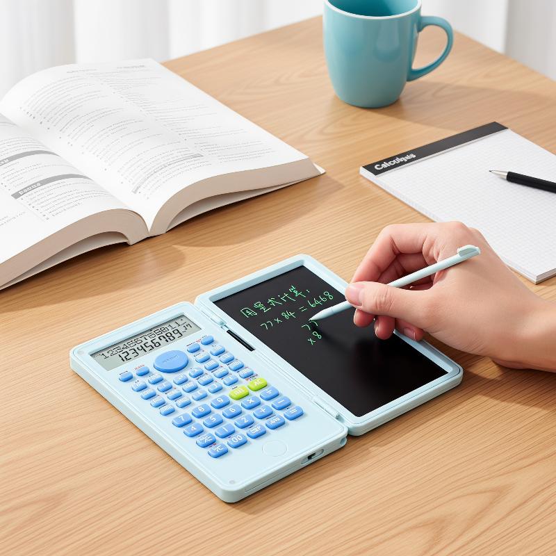 Scientific Calculator For Secondary School - 携帯型2-in-1科学計算機、折りたたみ式LCDライティングタブレット、小中学生向け数学学習用
