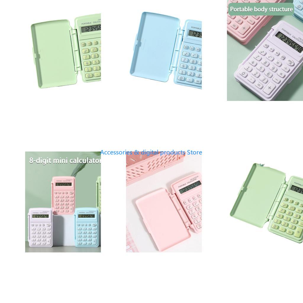 Scientific Calculator For Secondary School - 77JD キャンディー色のミニ電卓 8 桁フラップ保護科学関数軽量ポータブル研究や仕事用
