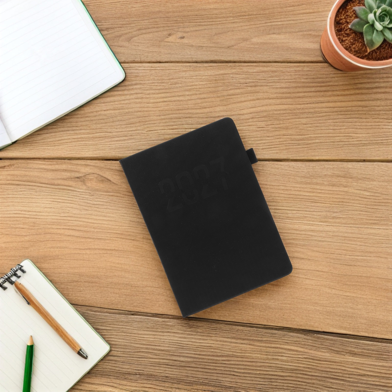 Spiral Bound Grid Notebook A5 - 120ページA5ウィークリープランナーノートブック、月間カレンダーグリッドと日次スケジュールページ付き、スパイラル綴じで生産性を向上