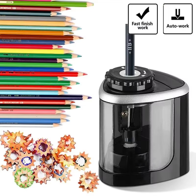 Electric Pencil Sharpener Usb - ポータブル電動鉛筆削り器 自動鉛筆削り器 6-8mm ヘリカルスチール刃付き 学生 アーティスト