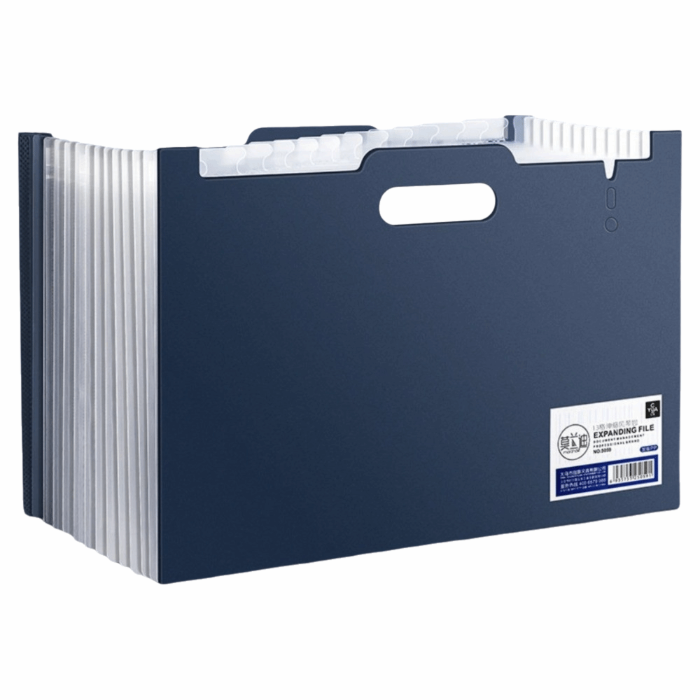 Expandable Accordion File Folder 13 Pockets - 13 ポケット拡張ファイルフォルダー垂直ハンドヘルドアコーディオンドキュメントオーガナイザー大容量 A4 テスト用紙収納バッグ