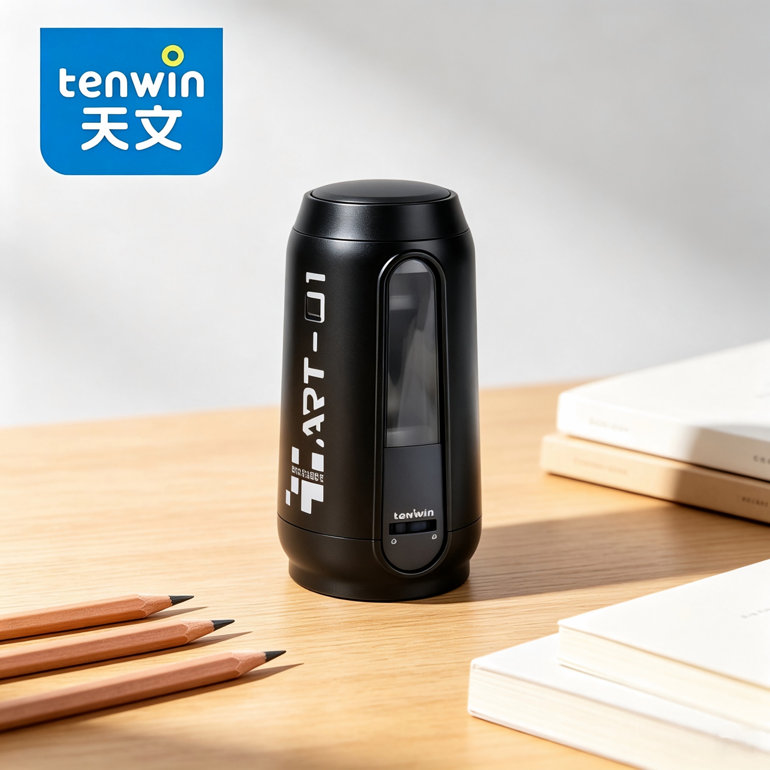Electric Pencil Sharpener Usb - Tenwin 全自動電動鉛筆削り器、USB-C充電式、色鉛筆やスケッチ鉛筆を素早く削る、学生・学校向け