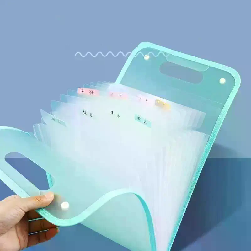 Expandable Accordion File Folder 13 Pockets - 13ポケット拡張ファイルフォルダーA4 - ハンドル付きポータブルドキュメントオーガナイザーバッグ、大容量アコーディオンペーパーフォルダー