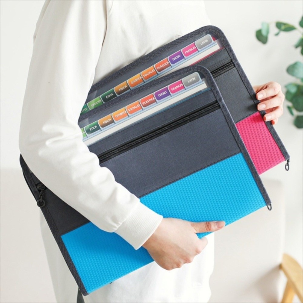 Expandable Accordion File Folder 13 Pockets - 13ポケット拡張ファイルフォルダーA4フロントペンシルポーチアコーディオンファイルオーガナイザー安全ジッパー付き多層