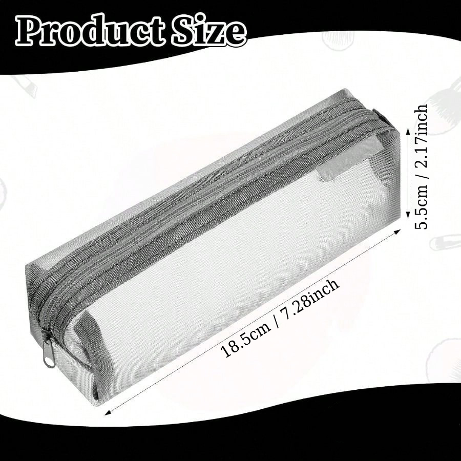 透明メッシュ試験用ペンケース ミニマリストクリアペンポーチ  - Clear Mesh Pencil Pouch For Exam のレビューと価格