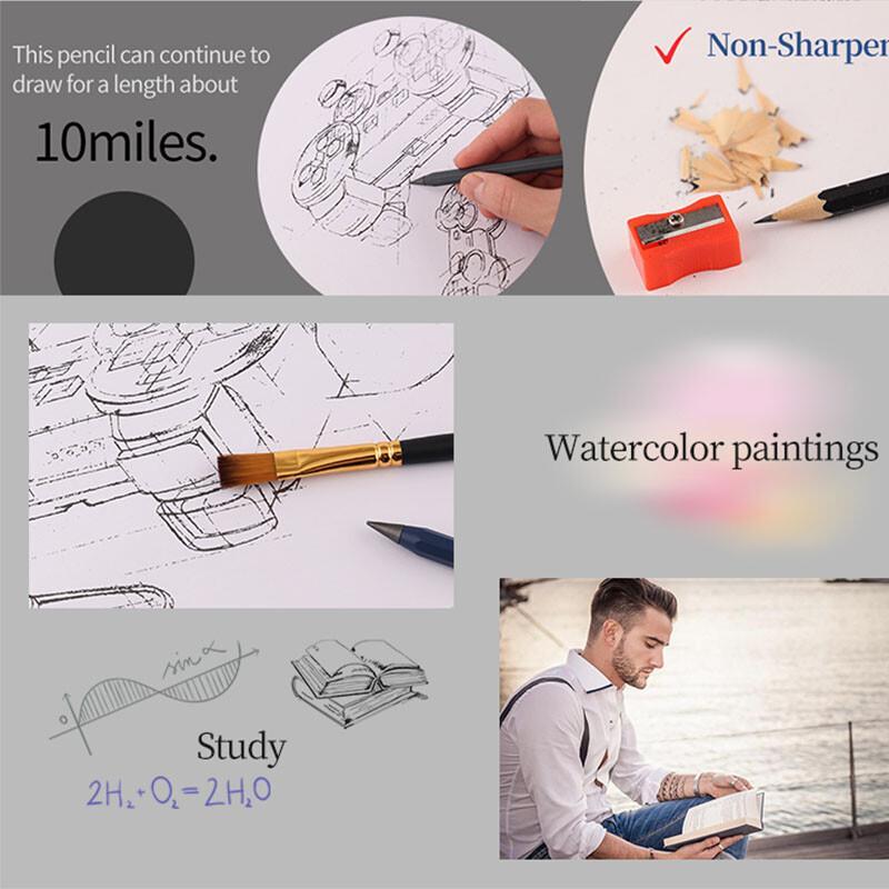 39 ピース/セットクリエイティブメタルペンシル新技術無制限 - Writing Tools のレビューと価格