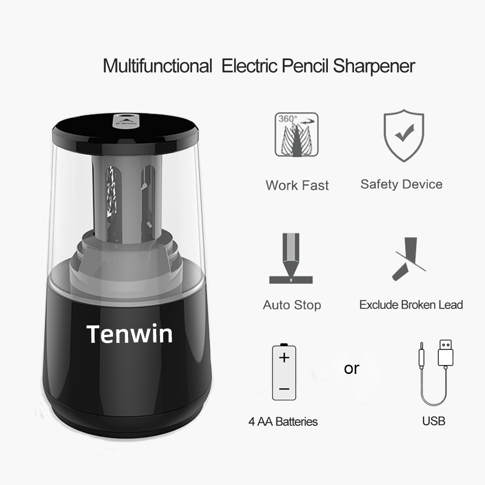Tenwin 文房具自動電動鉛筆削り usb ヘビーデューテ - Electric Pencil Sharpener Usb のレビューと価格