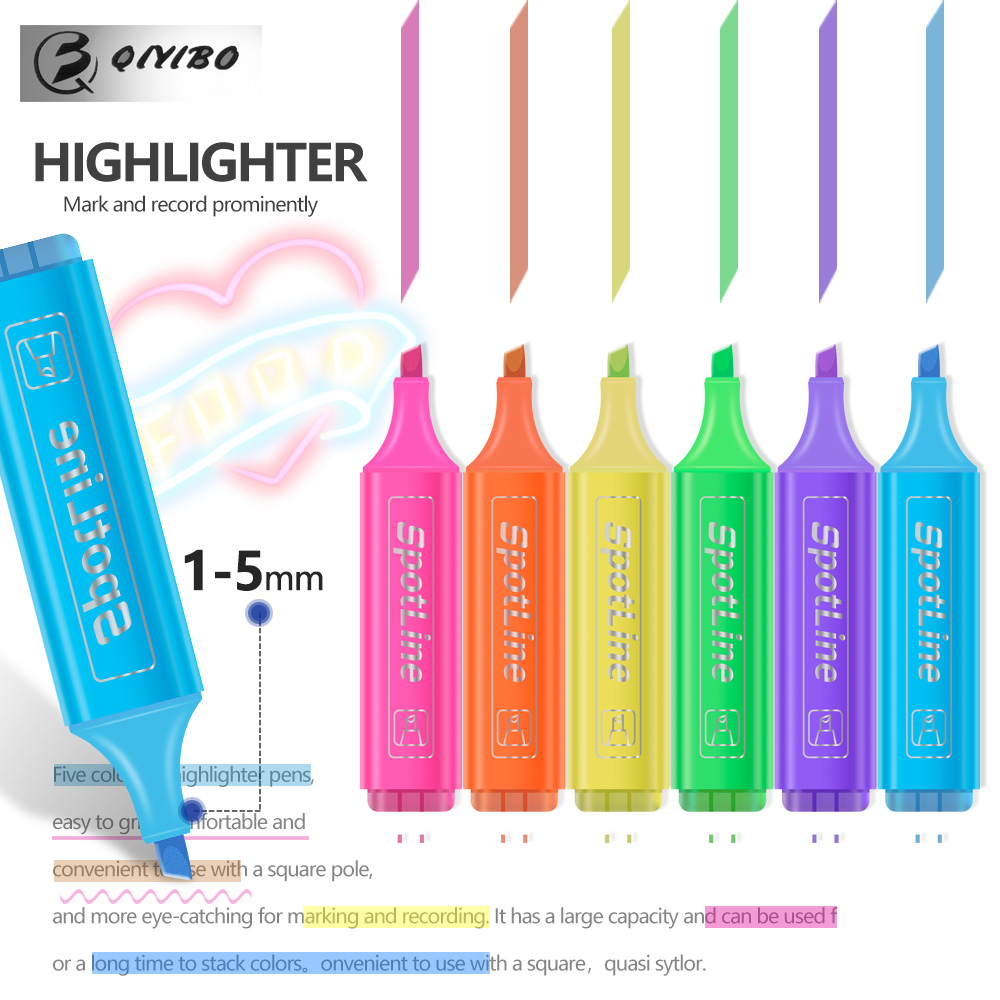 蛍光ドローイング蛍光ペン、パステルマーカー、フラットシングル - Pastel Highlighter Set Double Ended のレビューと価格