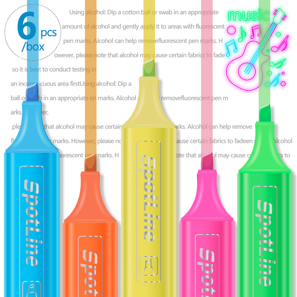 蛍光ドローイング蛍光ペン、パステルマーカー、フラットシングル - Pastel Highlighter Set Double Ended のレビューと価格