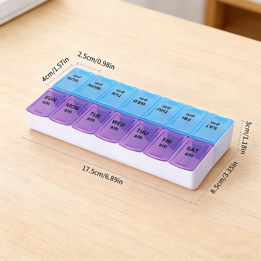 14コンパートメント独立型ピルケースポータブル薬箱ホームオフ - Stationery のレビューと価格