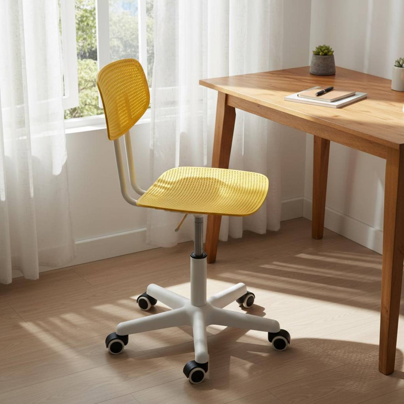 調節可能なローリングデスクチェア、通気性のあるデザイン、回転 - Office Furniture のレビューと価格
