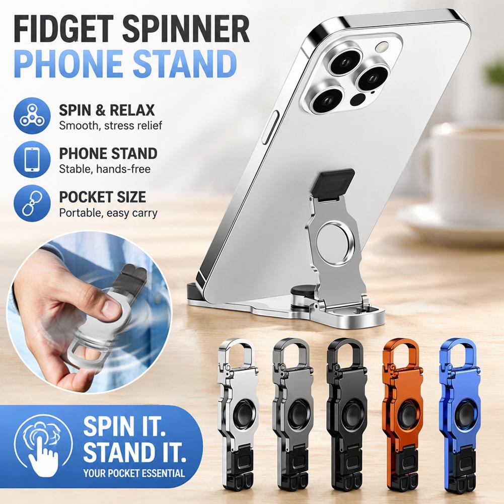 金属製フィジェットスピナーデスクフォンホルダー折りたたみ式ス - Desk Accessories のレビューと価格