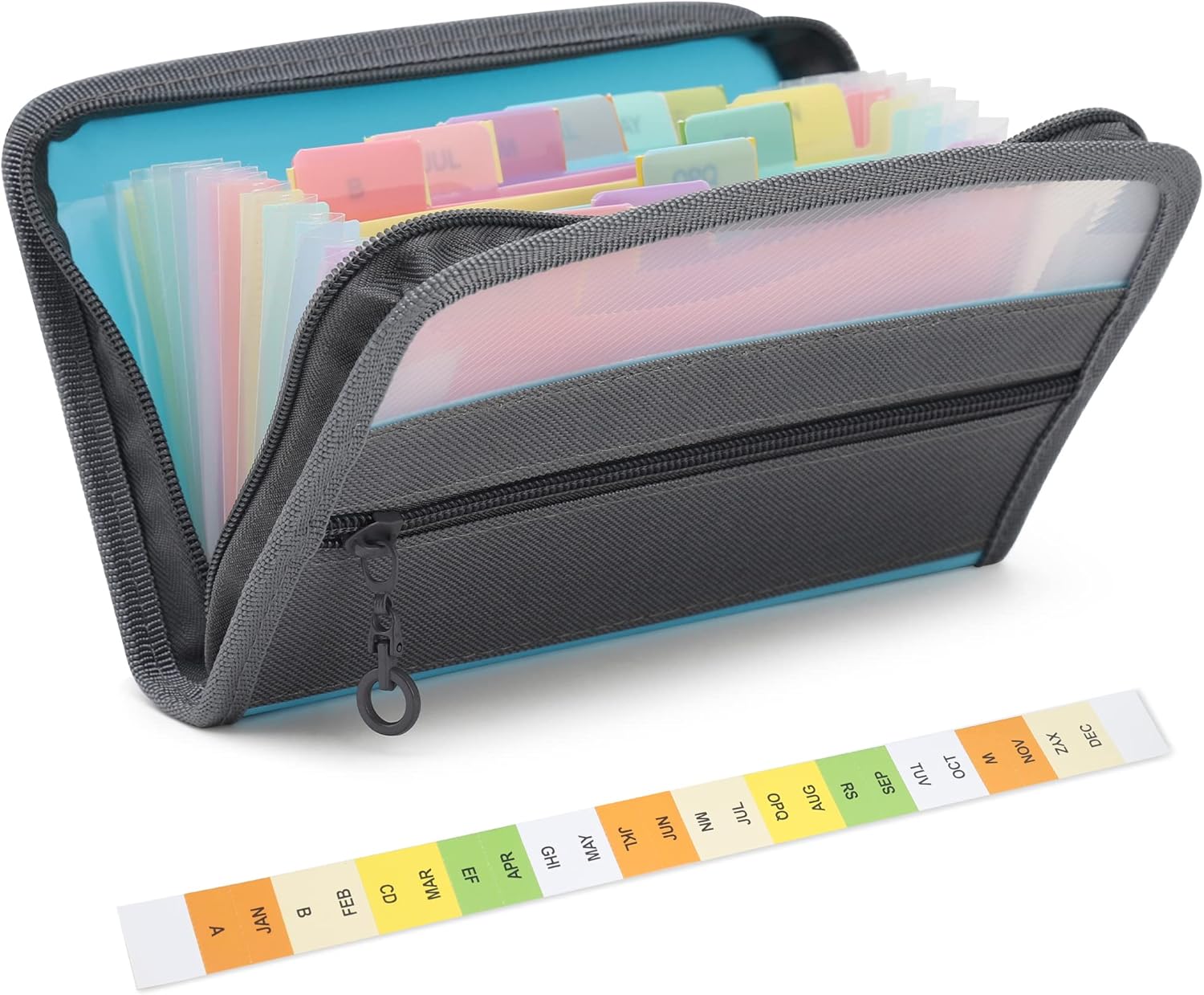 小型アコーディオンA6ファイルオーガナイザー、安全ジッパー付 - Expandable Accordion File Folder 13 Pockets のレビューと価格