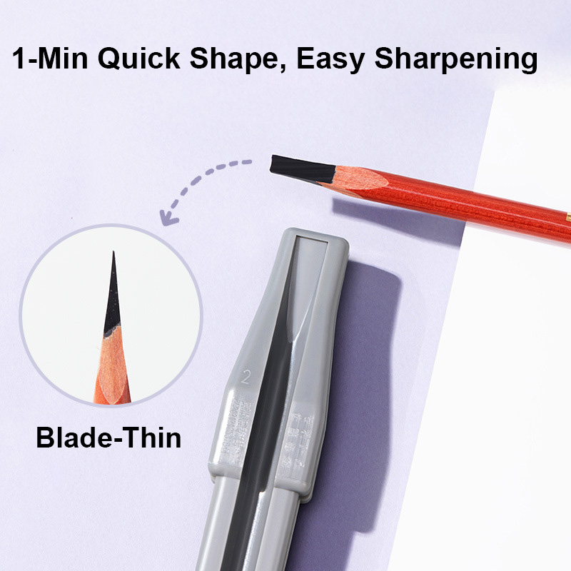 木製アイブロウペンシルシャープナー、チゼルチップ用、芯が折れ - Stationery のレビューと価格
