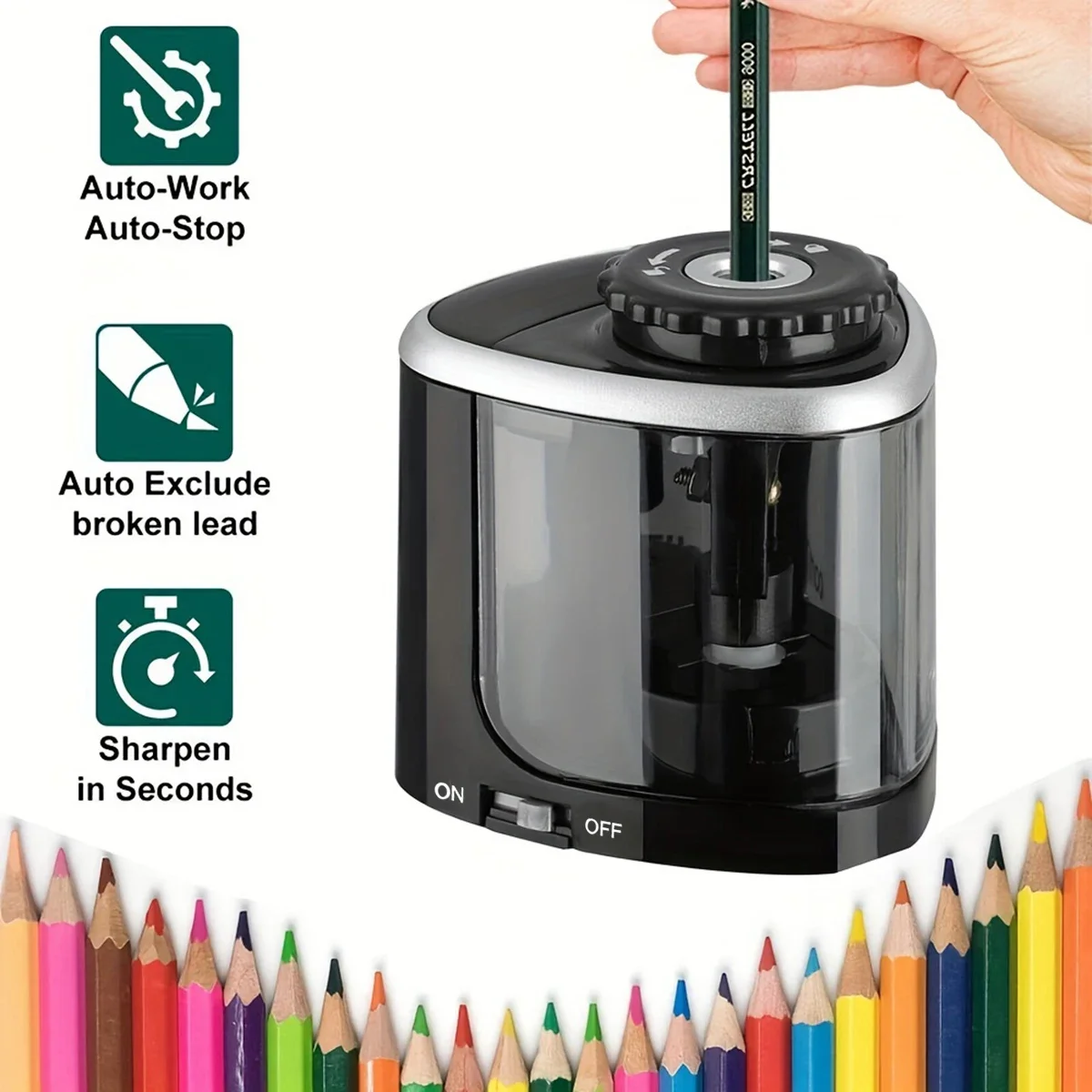 電動鉛筆削り器アセンブリデスクトップ自動鉛筆削り器学生学校オ - Electric Pencil Sharpener Usb のレビューと価格