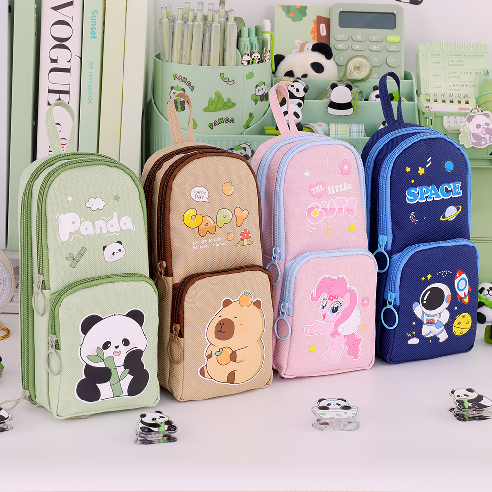 カピバラペンシルケース,かわいい漫画,ユニークな大容量ペンシ - Aesthetic Large Pencil Case Pouch のレビューと価格
