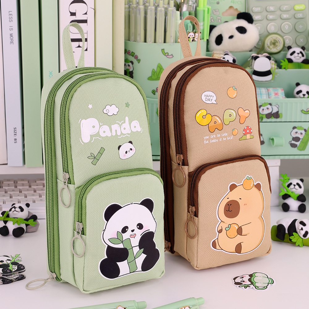 カピバラペンシルケース,かわいい漫画,ユニークな大容量ペンシ - Aesthetic Large Pencil Case Pouch のレビューと価格