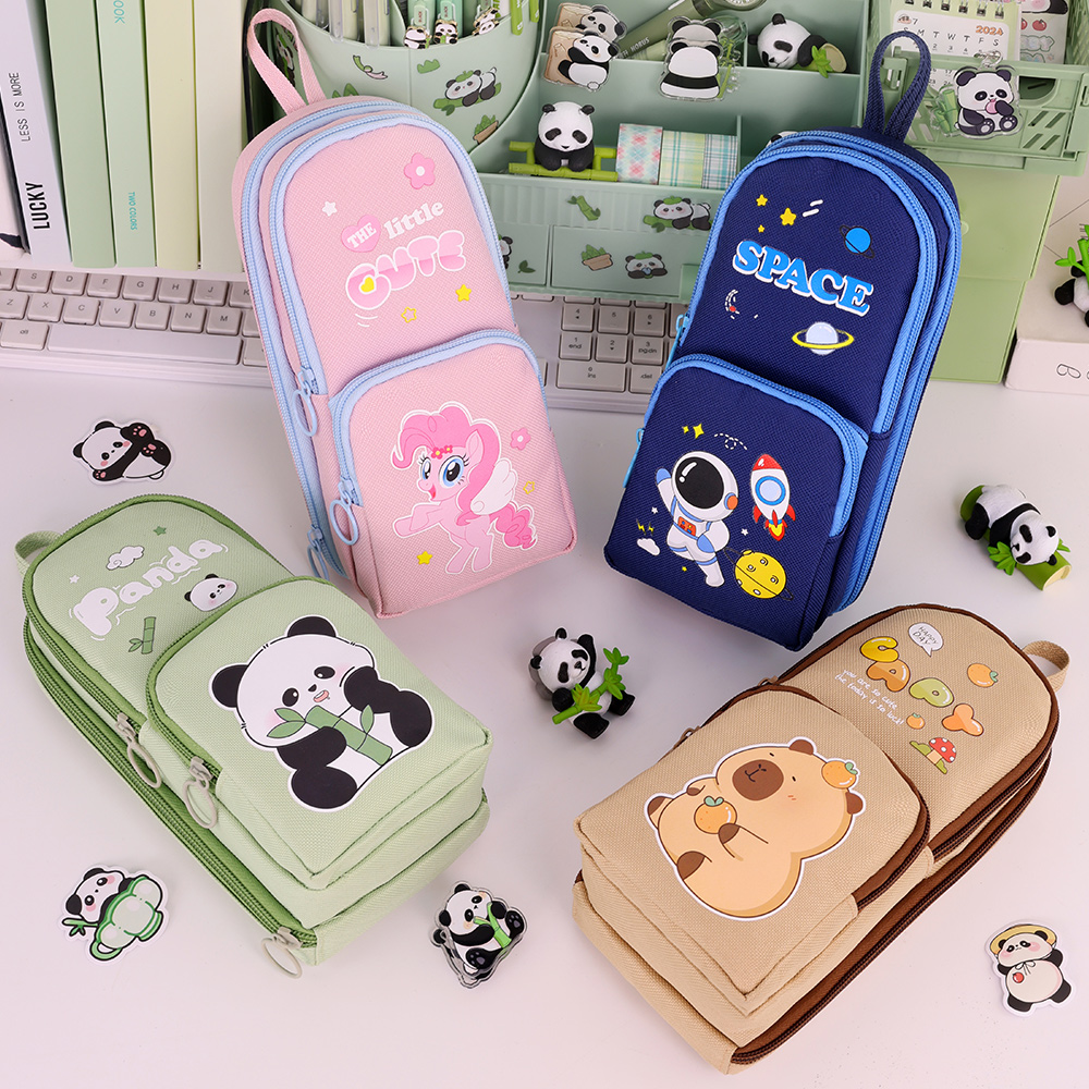 カピバラペンシルケース,かわいい漫画,ユニークな大容量ペンシ - Aesthetic Large Pencil Case Pouch のレビューと価格