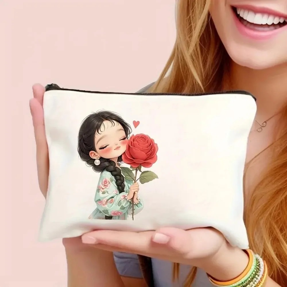 ヴィンテージシックな化粧バッグ ジッパー開閉 大容量 女の子 - Stationery のレビューと価格