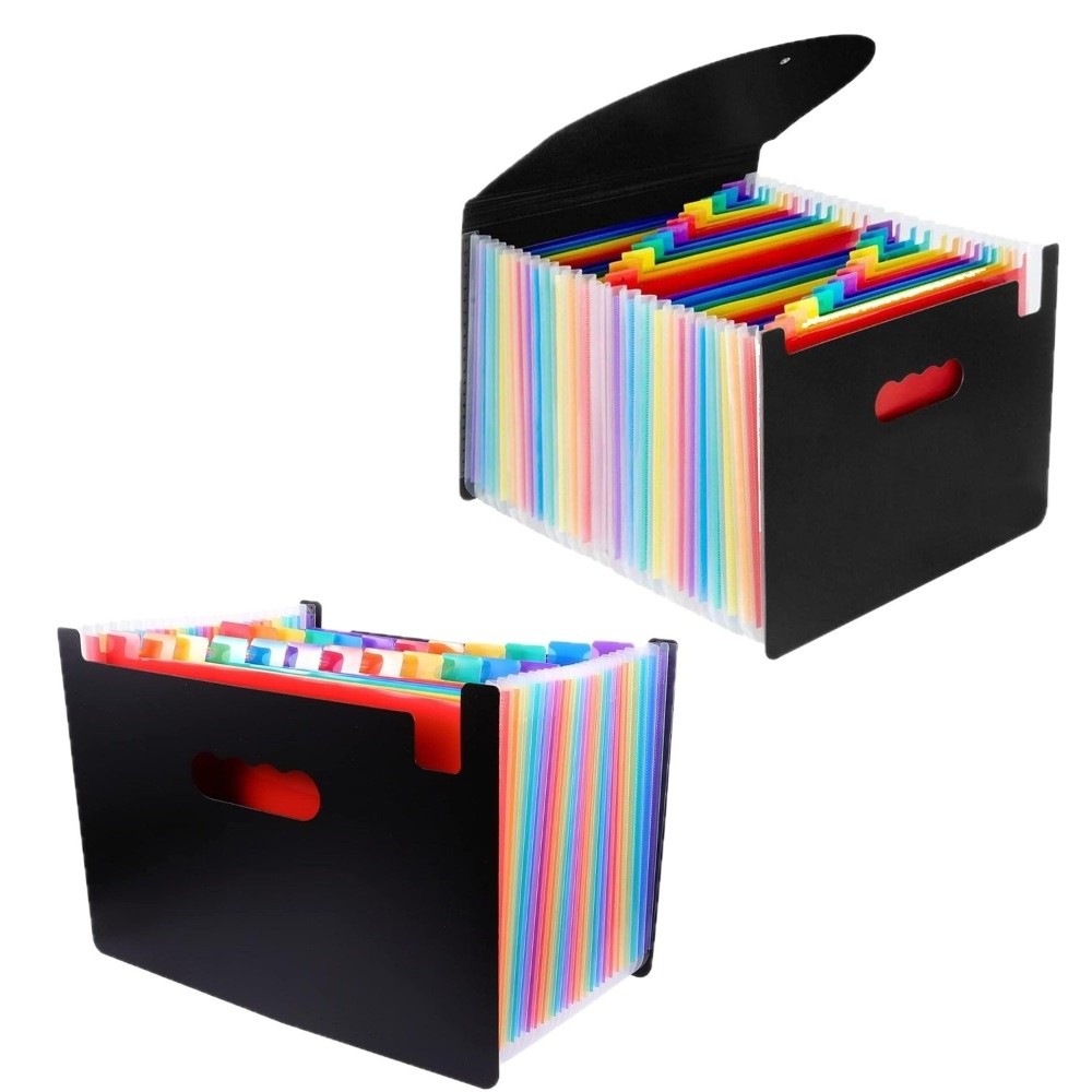多機能13/25ポケット拡張ファイルボックス A4拡張容量ア - Expandable Accordion File Folder 13 Pockets のレビューと価格