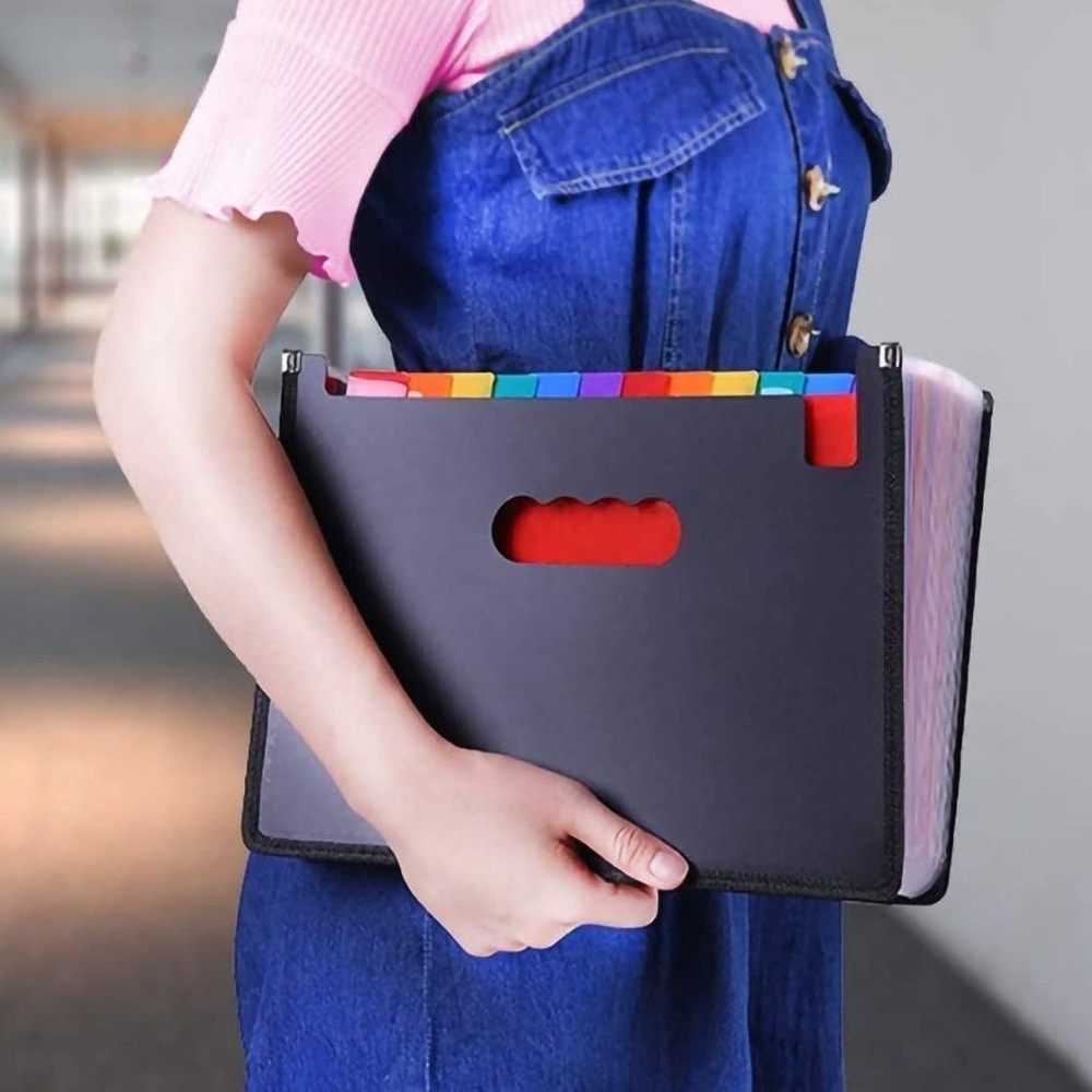 多機能13/25ポケット拡張ファイルボックス A4拡張容量ア - Expandable Accordion File Folder 13 Pockets のレビューと価格