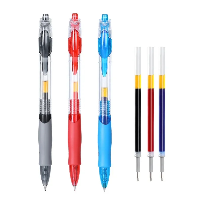 13/30本セットのリトラクタブルゲルペンセット、黒/赤/青 - Stationery のレビューと価格