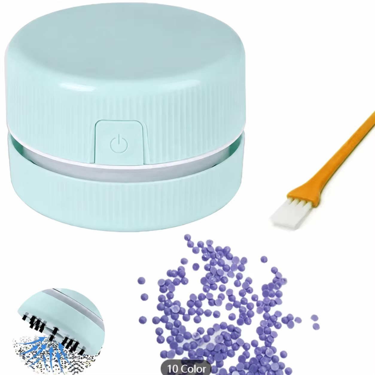 ミニデスク掃除機、パンくず/紙くず/消しゴムの破片用のポータ - Mini Desktop Vacuum Cleaner For Eraser Dust のレビューと価格