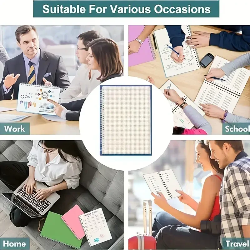 A5 グリッドノートパッド スパイラル綴じスケッチブック ド - Spiral Bound Grid Notebook A5 のレビューと価格