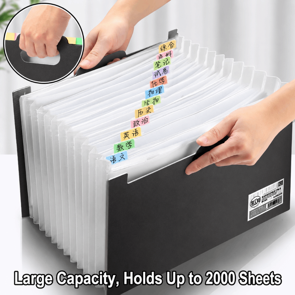 13 ポケット拡張ファイルフォルダー垂直ハンドヘルドアコーデ - Expandable Accordion File Folder 13 Pockets のレビューと価格