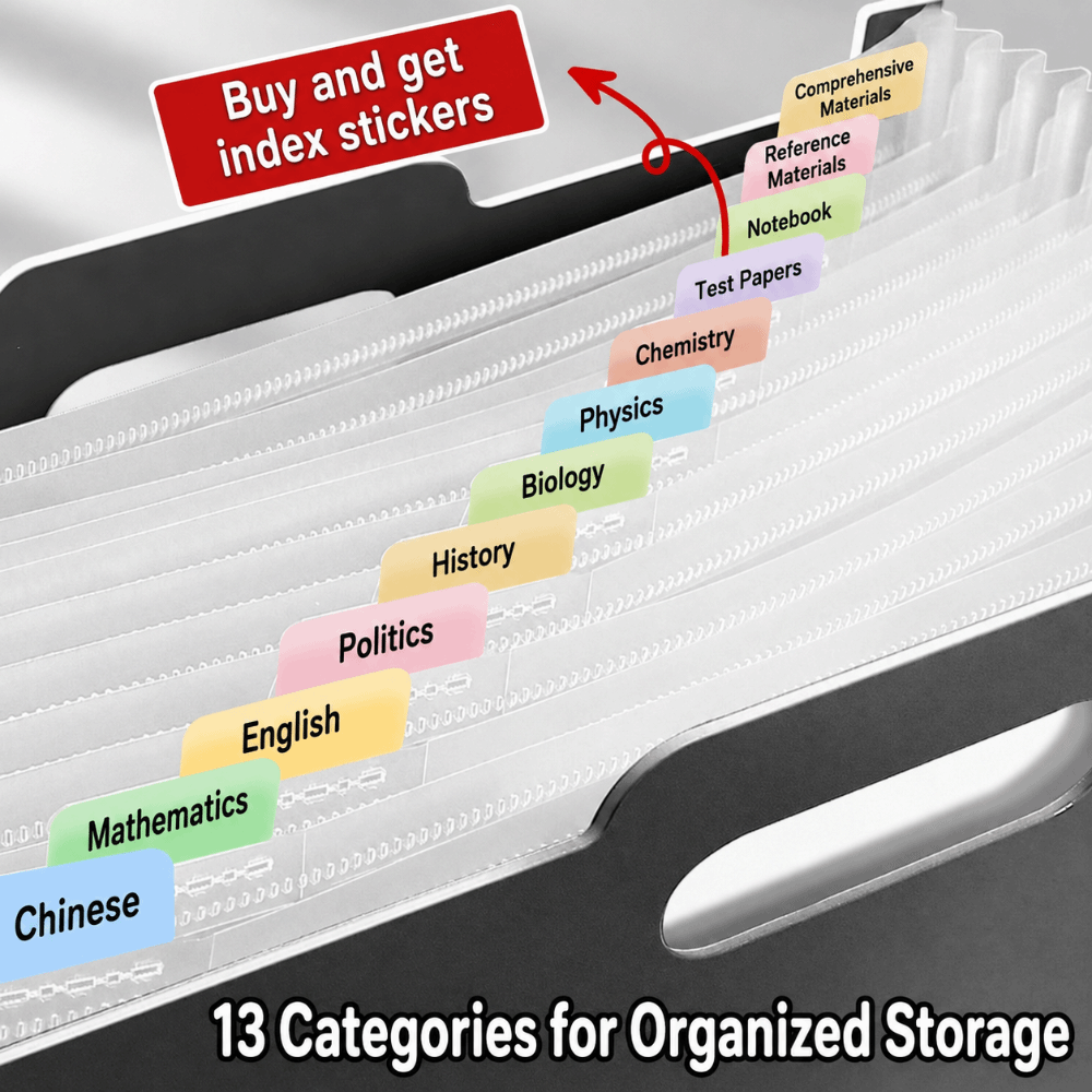 13 ポケット拡張ファイルフォルダー垂直ハンドヘルドアコーデ - Expandable Accordion File Folder 13 Pockets のレビューと価格