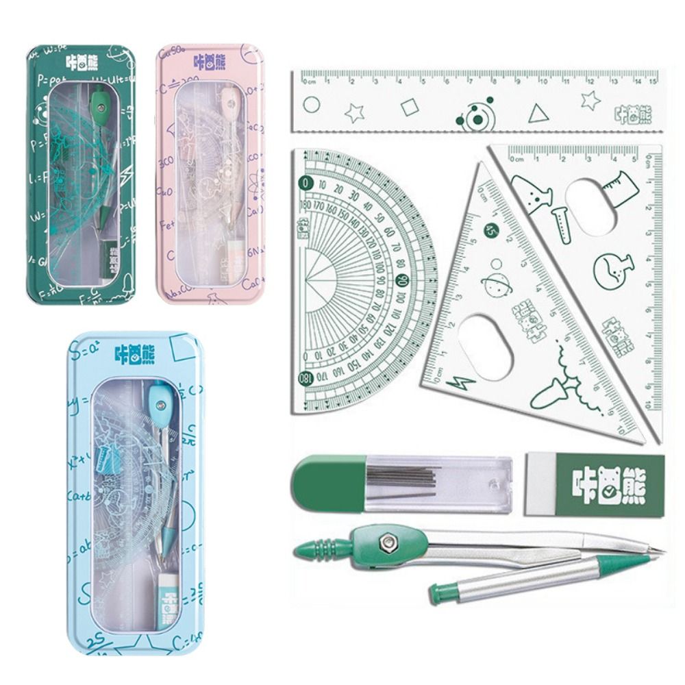 8 ピース/セット多機能数学幾何学セット 0.7 ミリメート - Math Geometry Set With Compass のレビューと価格