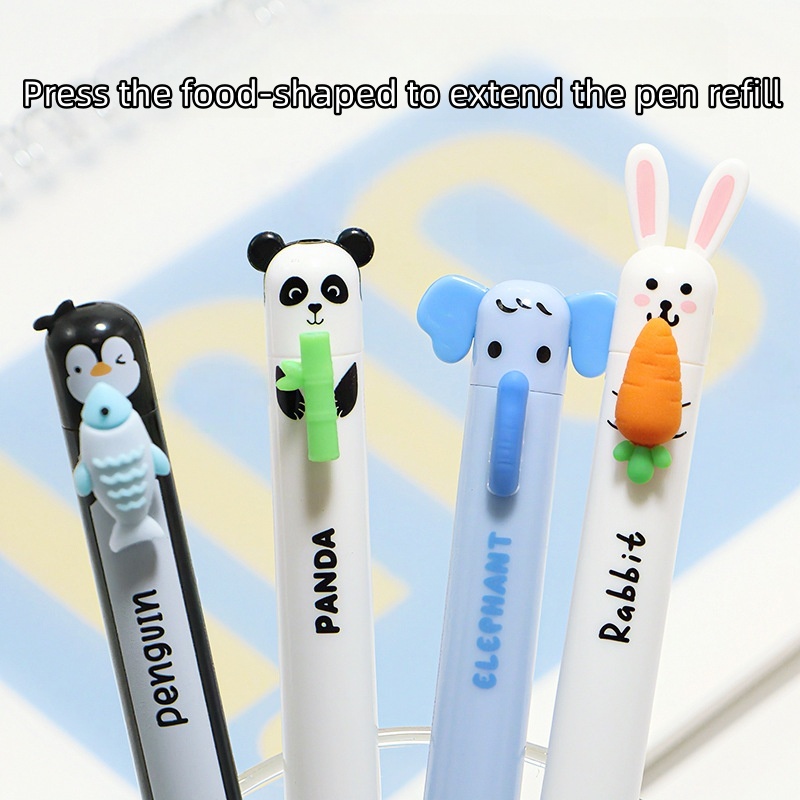 斬新な動物型消せるクリックペン - かわいい格納式ゲルペン、 - Retractable Eraser Pen Click のレビューと価格