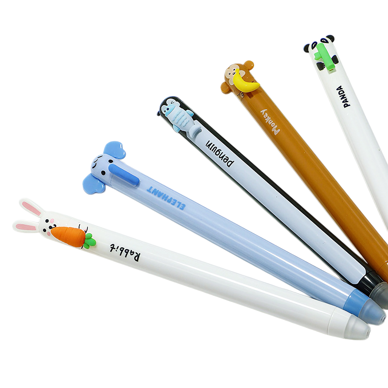 斬新な動物型消せるクリックペン - かわいい格納式ゲルペン、 - Retractable Eraser Pen Click のレビューと価格