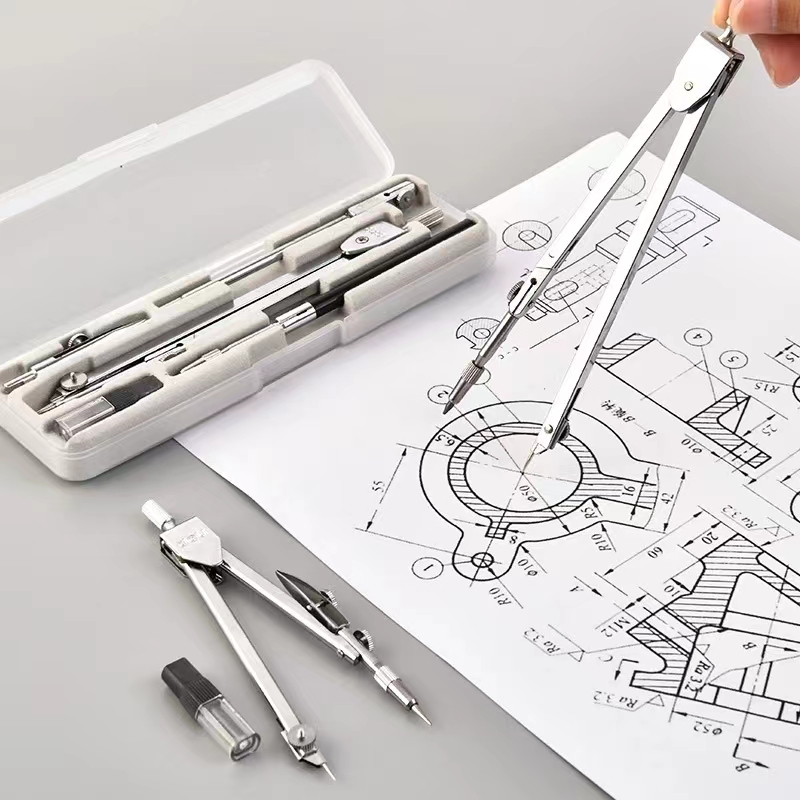 ステンレス鋼製図セット耐久性のある描画コンパス数学幾何学サー - Math Geometry Set With Compass のレビューと価格