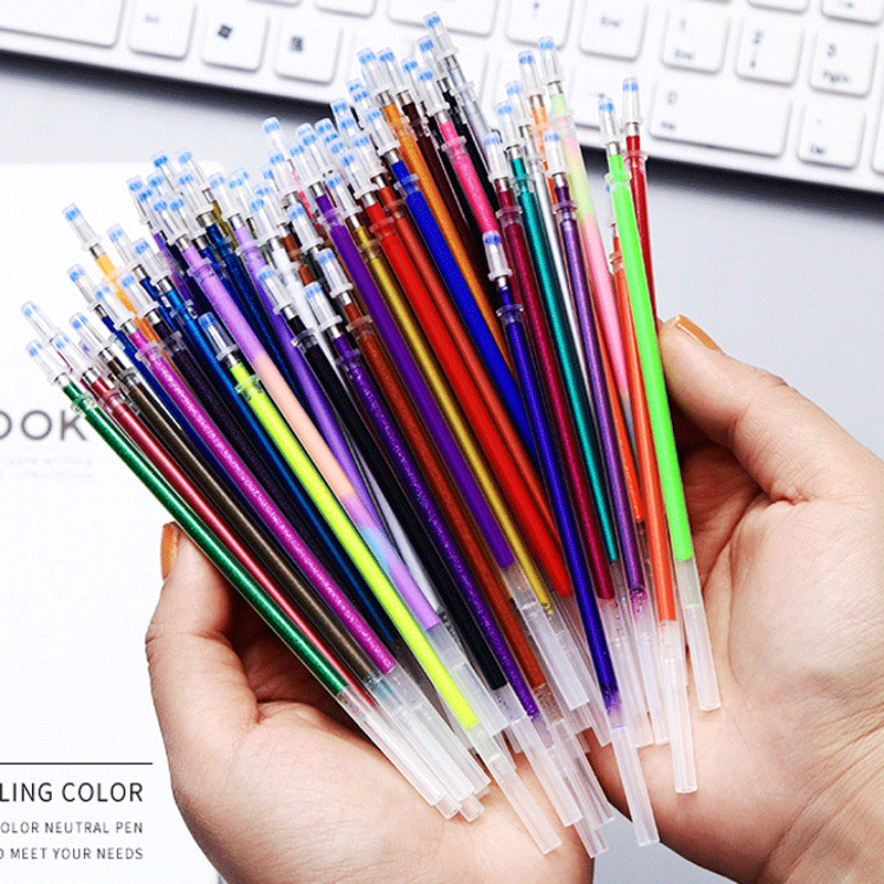 ゲルペンリフィルセット 12/100 色グリッターメタリック - Pastel Highlighter Set Double Ended のレビューと価格
