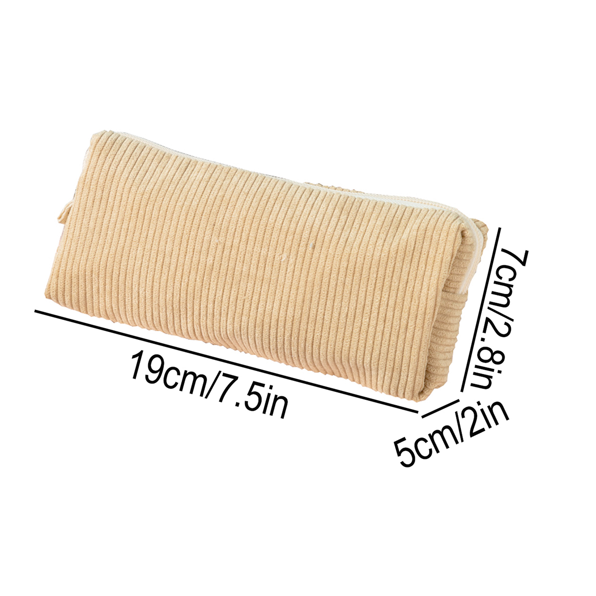シンプルなコーデュロイ製ペンケース、大容量の美しいペンポーチ - Aesthetic Large Pencil Case Pouch のレビューと価格