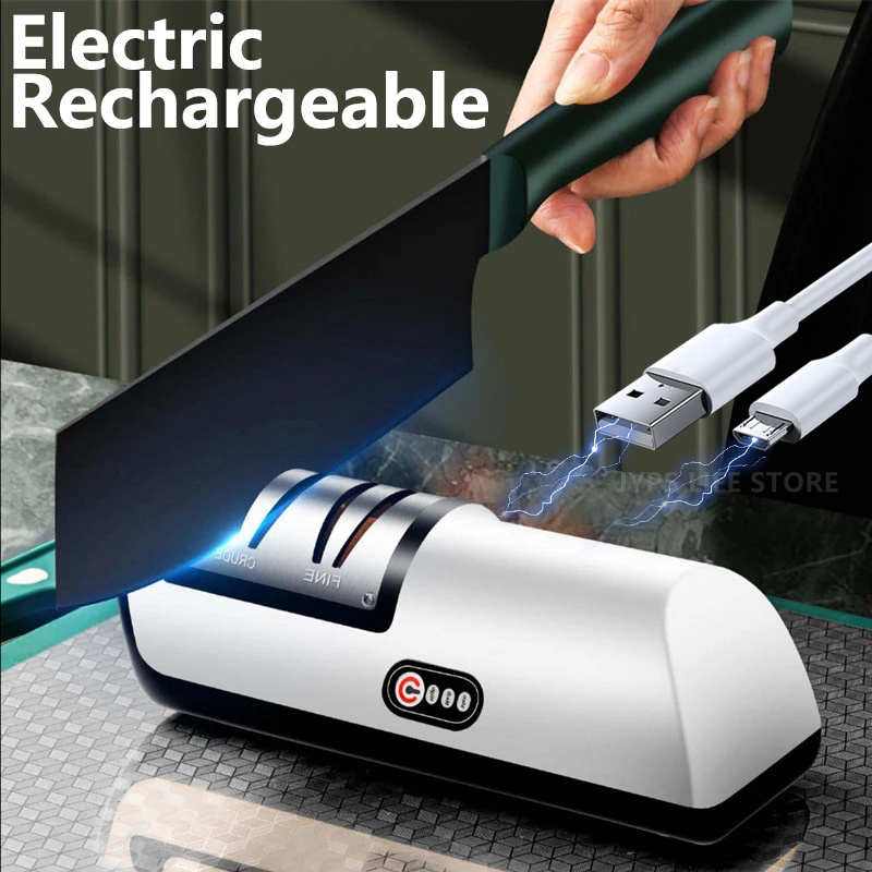 USB 電気ナイフ研ぎ自動調整可能な充電式研ぎナイフはさみ砥 - Electric Pencil Sharpener Usb のレビューと価格
