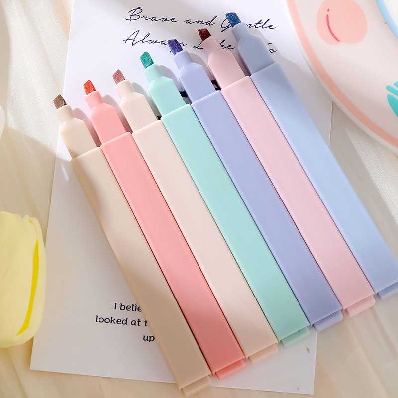 カワイイキャンディーカラー蛍光ペンセット、マーカー、ペンエン - Pastel Highlighter Set Double Ended のレビューと価格
