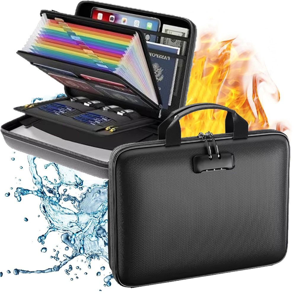 13 アコーディオンポケット耐火ドキュメントボックス大容量拡 - Expandable Accordion File Folder 13 Pockets のレビューと価格