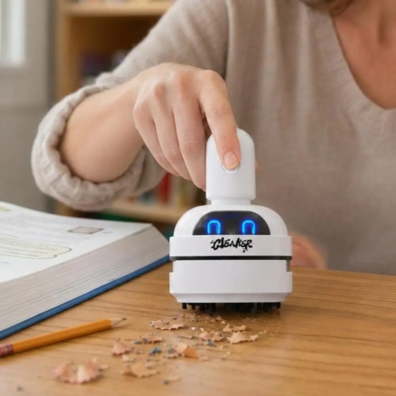 デスクトップクリーナー、掃除機、漫画柄ミニポータブル、消しゴ - Mini Desktop Vacuum Cleaner For Eraser Dust のレビューと価格
