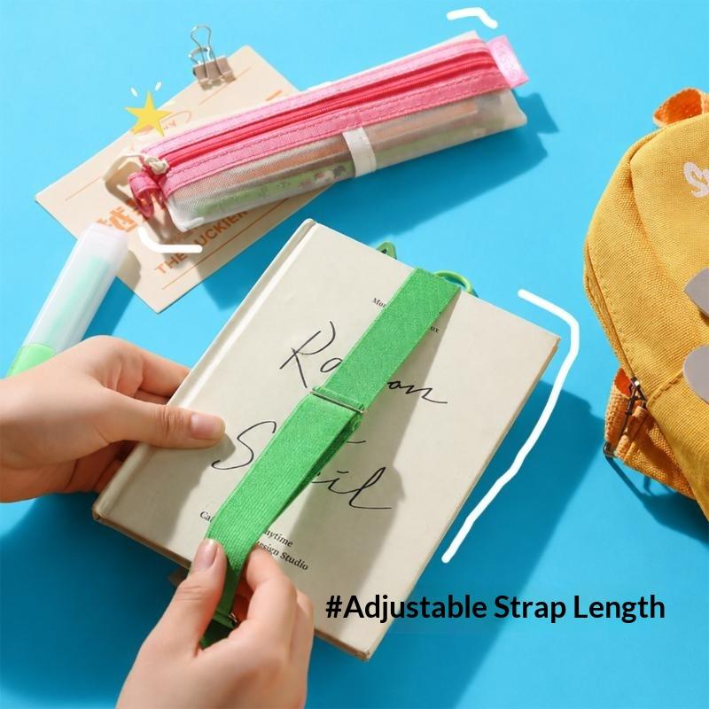 透明メッシュペンシルポーチ、ダブルジッパー、調節可能な固定ス - Clear Mesh Pencil Pouch For Exam のレビューと価格