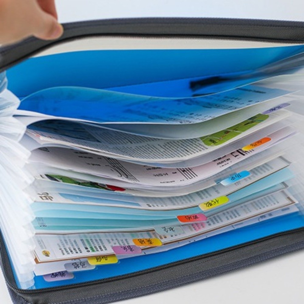 13ポケット拡張ファイルフォルダーA4フロントペンシルポーチ - Expandable Accordion File Folder 13 Pockets のレビューと価格