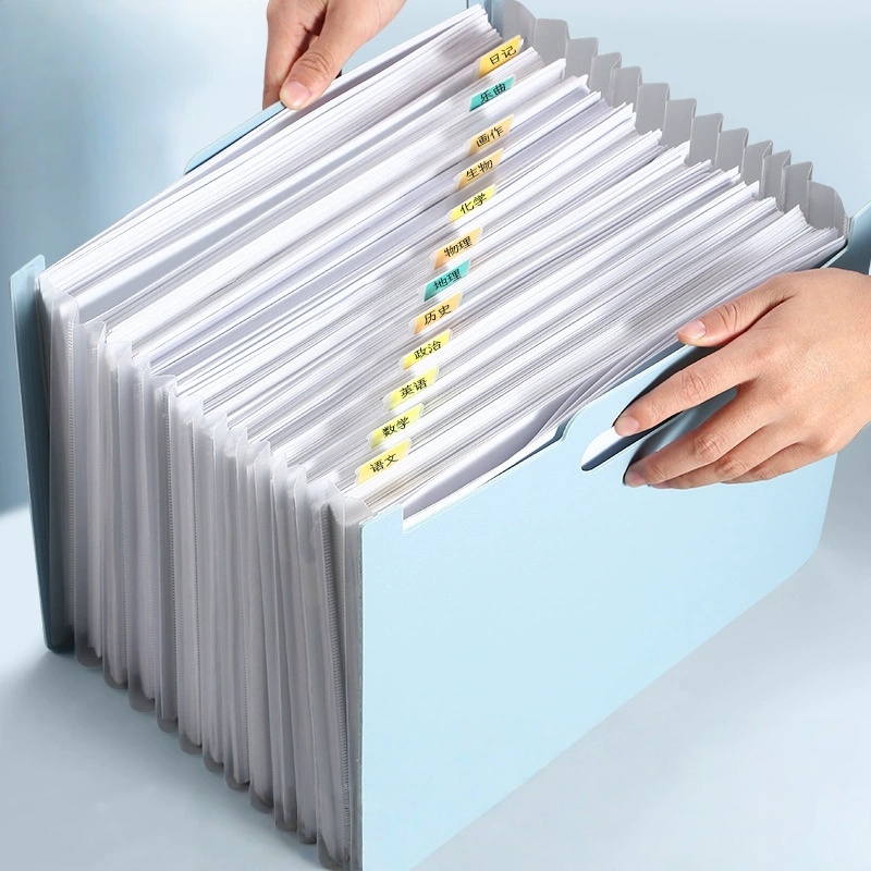 13ポケットアコーディオンファイルオーガナイザー、ラベルポケ - Expandable Accordion File Folder 13 Pockets のレビューと価格