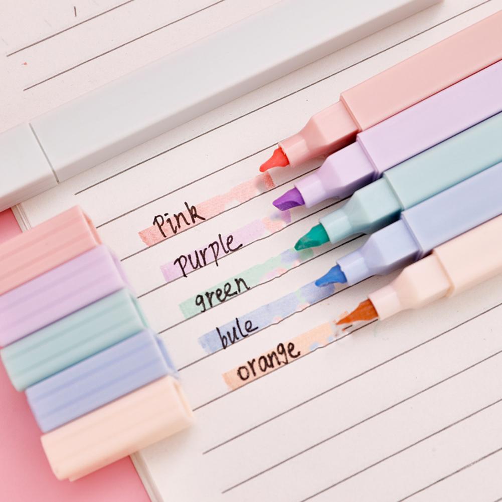 カラフルな蛍光ペン 6 本パステル蛍光ペンセットデュアルチッ - Pastel Highlighter Set Double Ended のレビューと価格